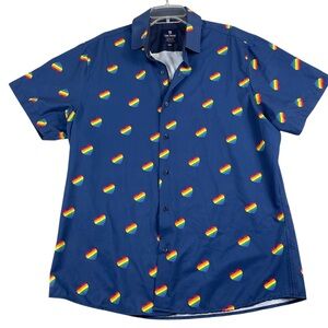 Men's Tom‎ Baine Comfort 4-Way Stretch Wrinkle Free Slim Fit Short Sleeve XXL